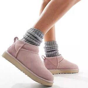 UGG Women's Classic Ultra Mini Boot in Rose Grey US 8